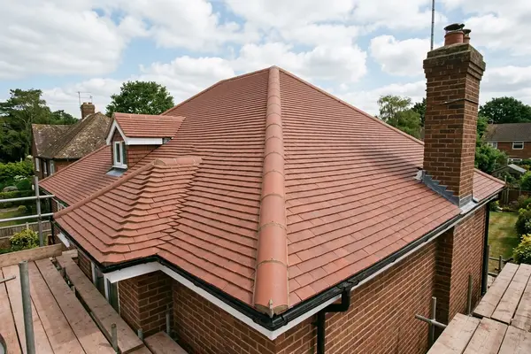 Illustration of a tiled roof