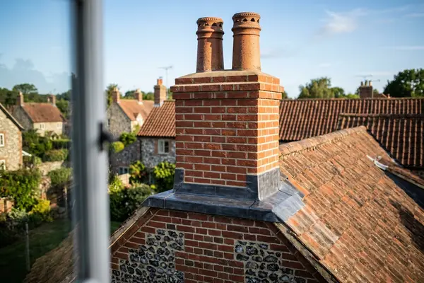 Illustration of chimney repair work