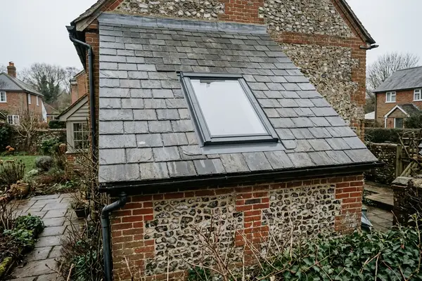 Illustration of roof windows fitted in a roof
