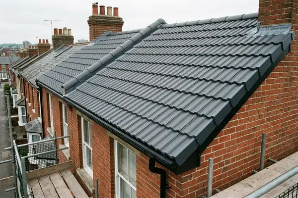 Illustration of a tiled roof