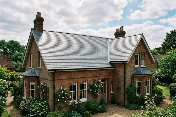 Illustration of a slate roof