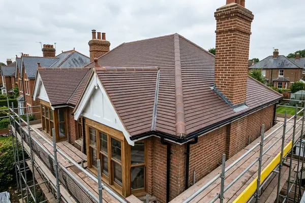 Illustration of roofing work