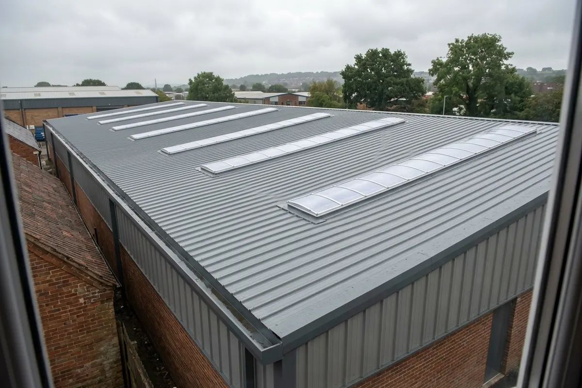 Illustration of commercial roofing