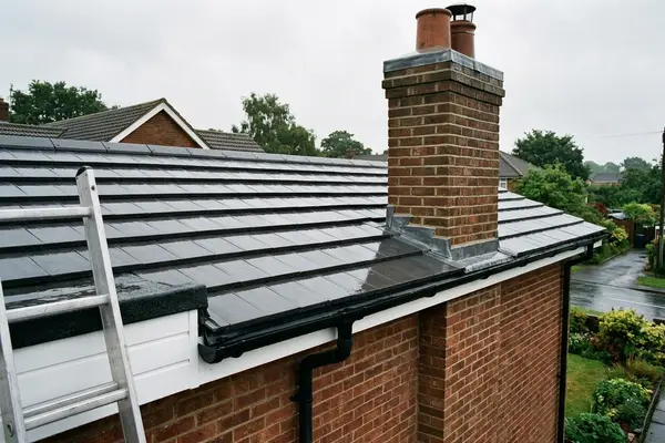 Illustration of roofing work