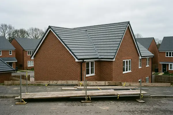 Illustration of roofing work