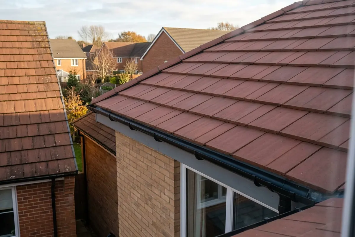 Illustration of roofing work