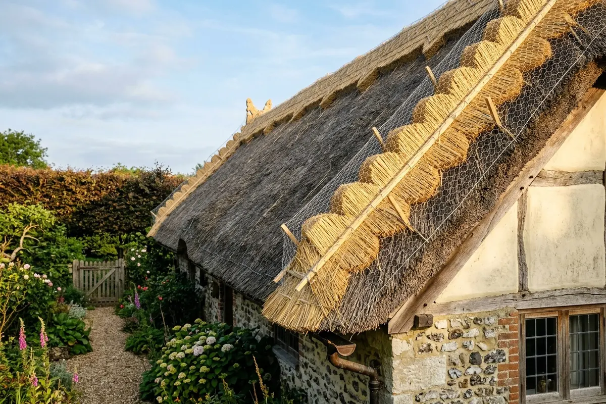 Illustration of a thatched roof