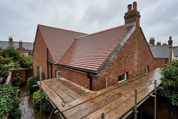 Illustration of roofing work