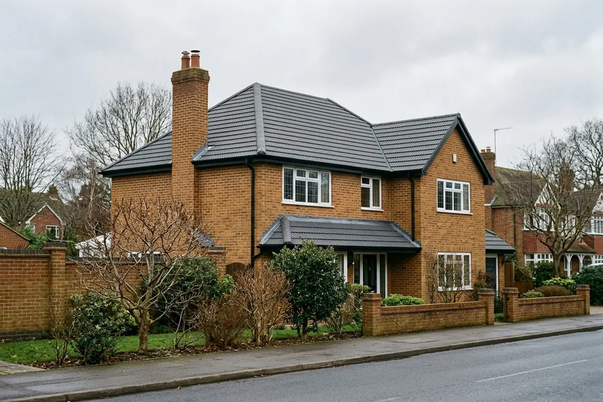 Illustration of roofing work